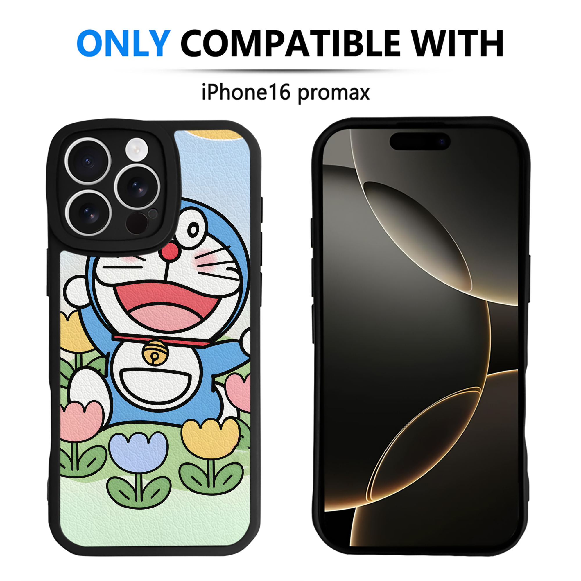 （画像用） ドラえもん Doraemon 【iPhone 16シリーズ対応】シリコンスマホケース（レザー調） 材質：シリコン